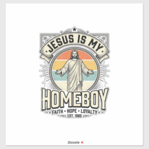 Sticker Jésus est mon pote Vintage T-shirt religieux
