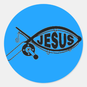 Sticker JESUS FISHING