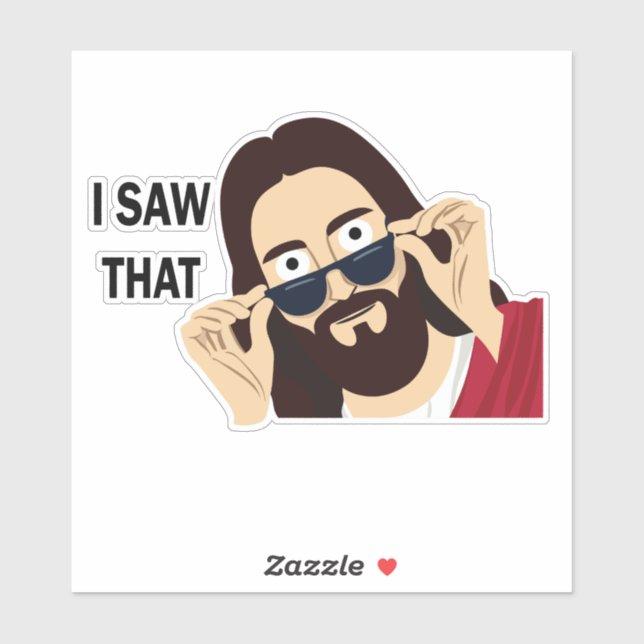 Sticker Jésus, J'Ai Vu Ça (Feuille)