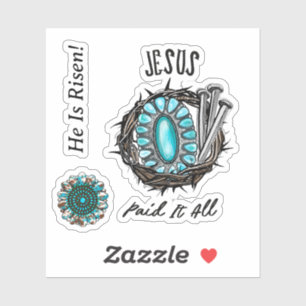 Sticker Jésus L'A Payé Tous 3 Épingles