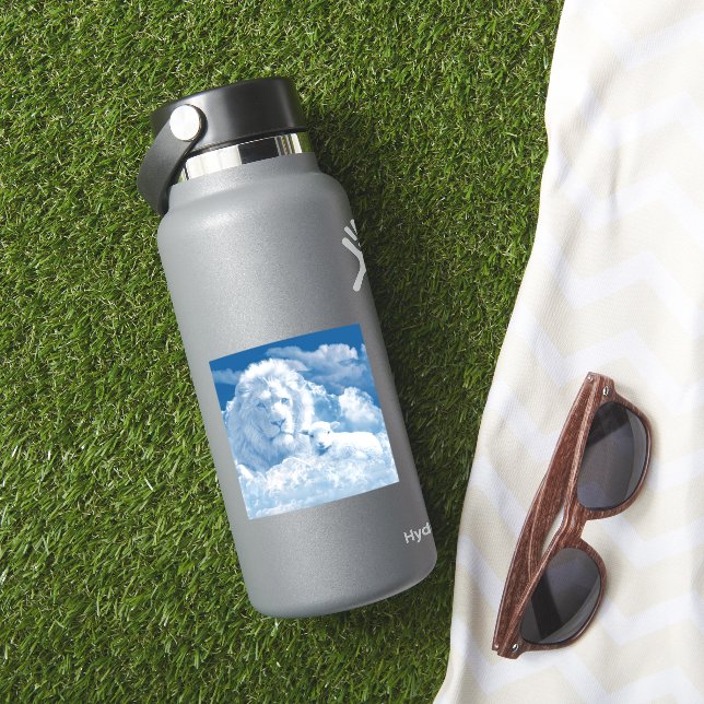 STICKER JÉSUS L'AGNEAU ET JÉSUS LE LION (HydroFlask Insitu)