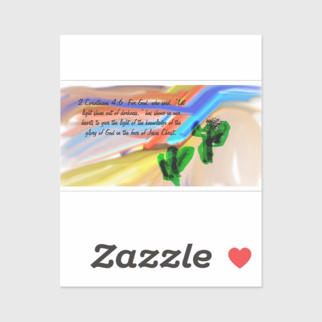 Sticker Jésus lumière du monde (Feuille)