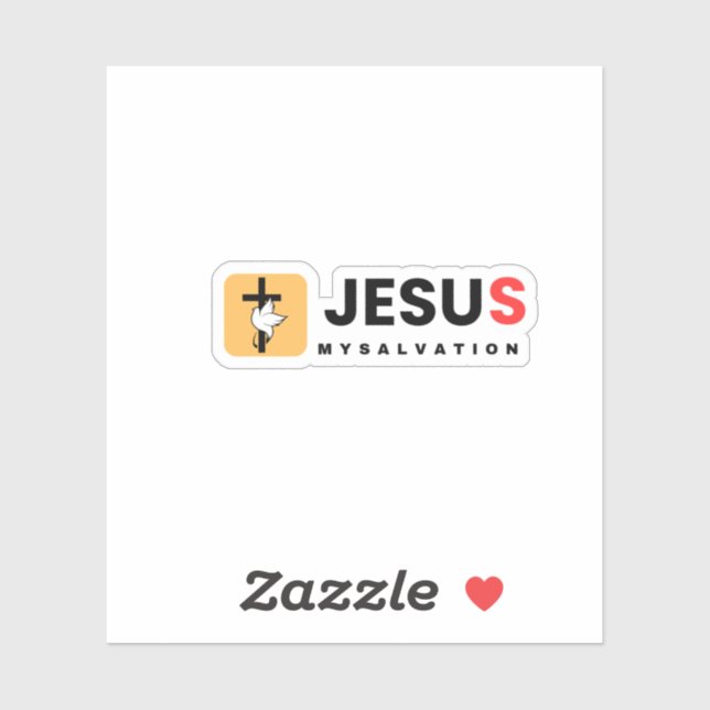 Sticker Jésus Mon Salut (Feuille)