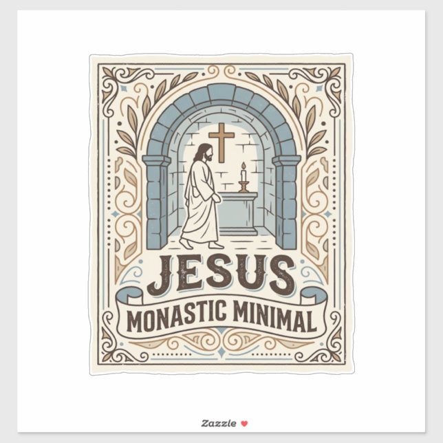 Sticker Jésus Monastique Minimal Jésus Monastique Minimal  (Feuille)