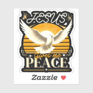 Sticker Jesus Peace Dove Descendants Design pour Christian