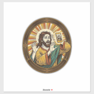 Sticker Jesus Selfie Accidentel avec la Caméra Frontale et