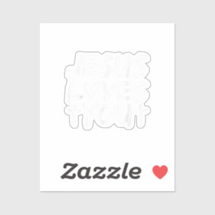 Sticker Jésus t'aime, Jésus