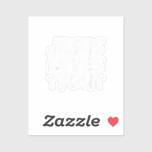 Sticker Jésus t'aime, Jésus (Feuille)