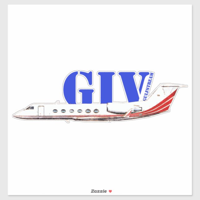 Sticker Jet privé Gulfstream IV de luxe (Feuille)