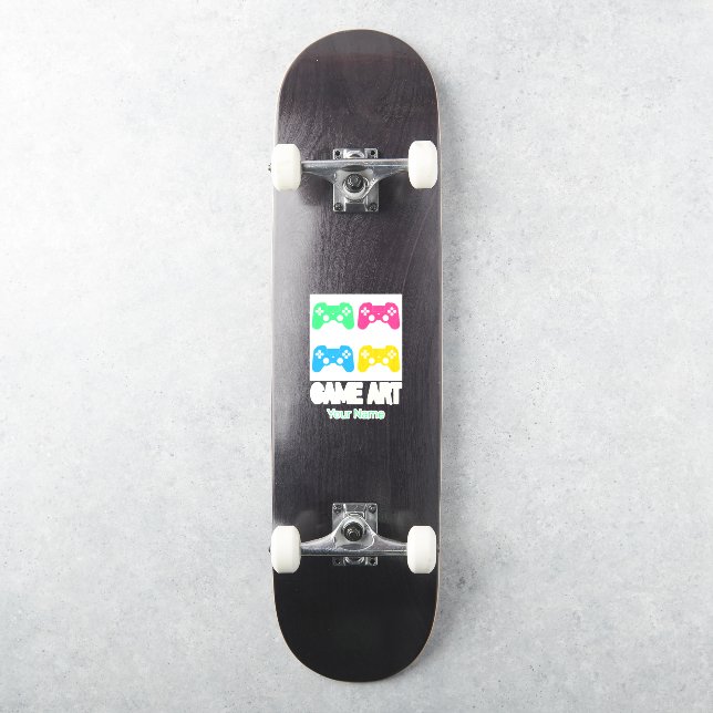 Sticker Jeu Art Vintage Gamepad Retro Contrôleur Gamepad (Skateboard)