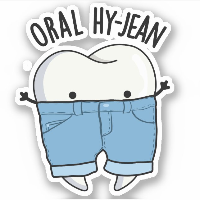 Sticker Jeu de dents amusant Hy-jean Oral (Devant)