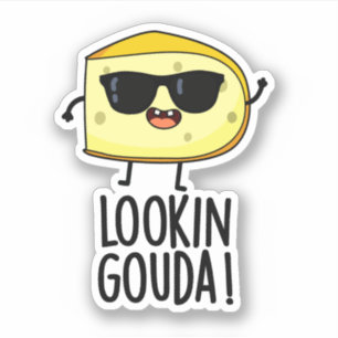Sticker Jeu de fromage amusant Gouda