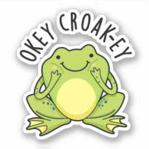 Sticker Jeu de grenouille de l'oeuf Croak-ey drôle