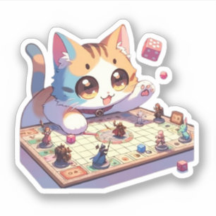 Sticker Jeu de la table à lancer de chat