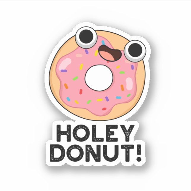 Sticker Jeu de nourriture amusant Holey Donut (Devant)