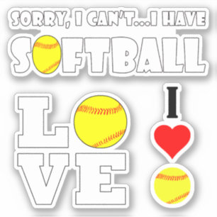 Sticker Jeu de plaisir Fastpitch Joueur de softball sport