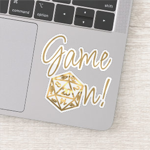 Sticker Jeu de RPR en or Tabletop Fantasy Retro Gamer