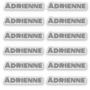 Sticker Jeu de scripts de signature Monoline de 12 Nom per