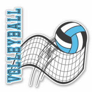 Sticker Jeu de volley-ball - Bébé bleu