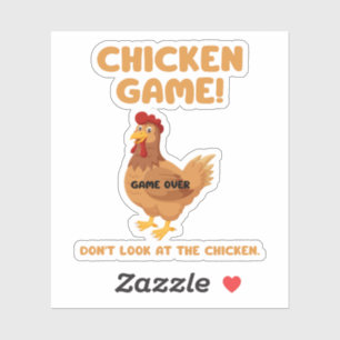 Sticker Jeu du Poulet Ne Regarde Pas Le Poulet