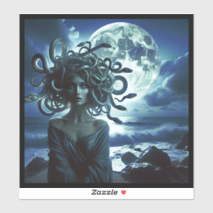 Sticker Jeune Méduse jolie par la Lune & l'Océan