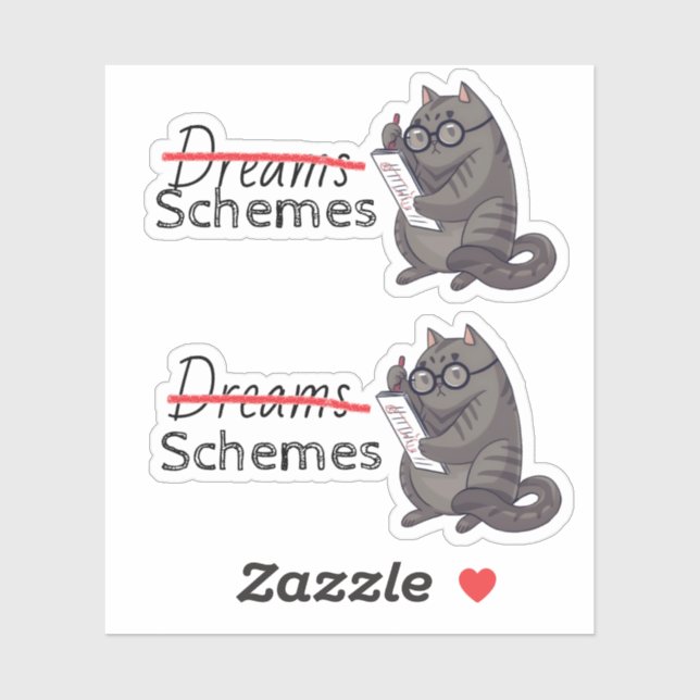 Sticker Jeux de chats mignons Chat amusant (Feuille)