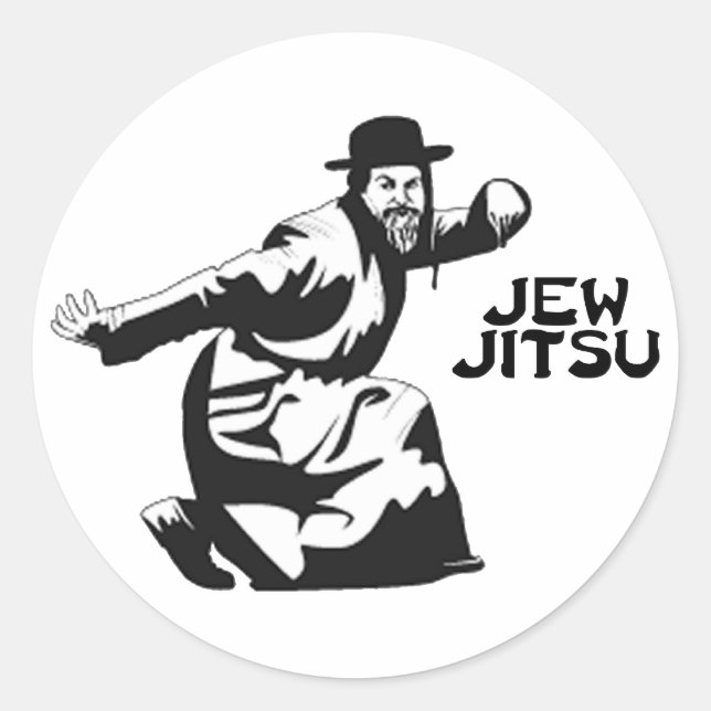 Sticker Jew Jitsu | Cadeaux Juifs Bar Mitzvah (Devant)
