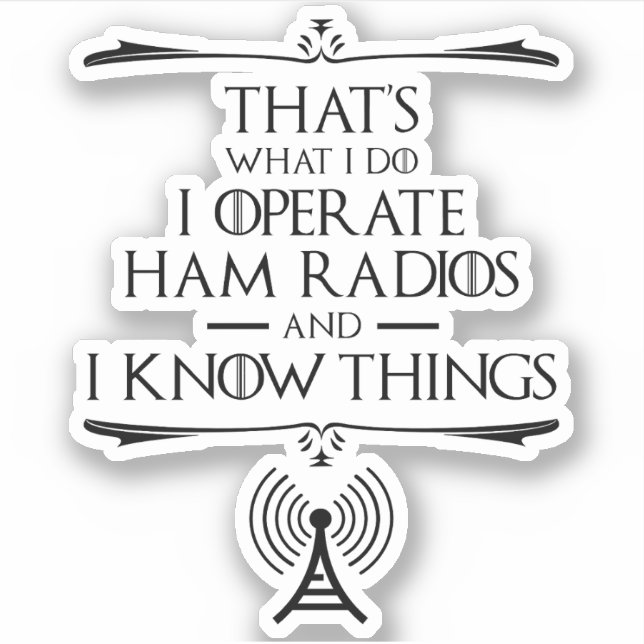 Sticker J'Exploite Des Radios De Jambon Et Je Connais Les  (Devant)
