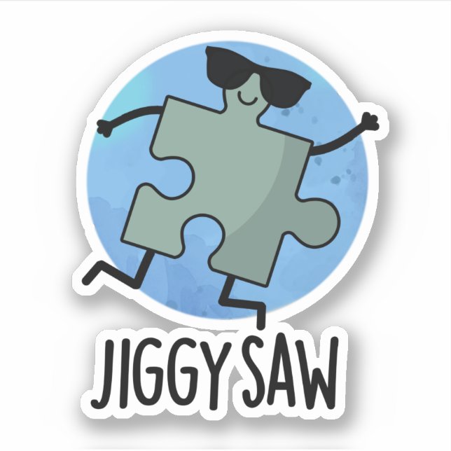 Sticker Jiggy Saw Dancing Danseuse Jigsaw Puzzle Pun (Devant)