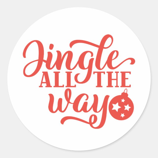 Sticker Jingle All Way - Festive Holiday (Devant)