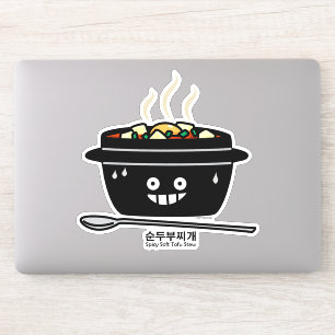 Sticker Jjigae doux épicés coréens de Sundubu de soupe à