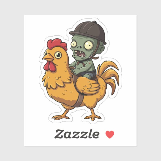 Sticker Jockey de poulet (Feuille)