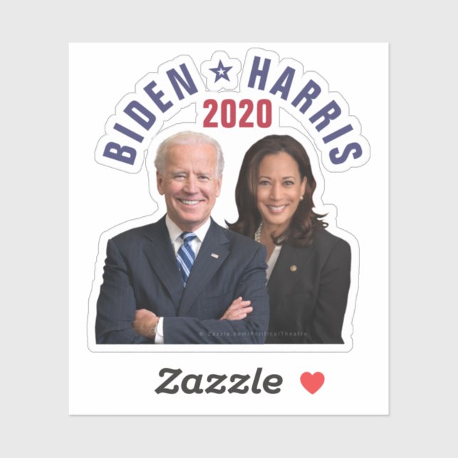 Sticker Joe Biden Kamala Harris 2020 Président Vice Photos (Feuille)