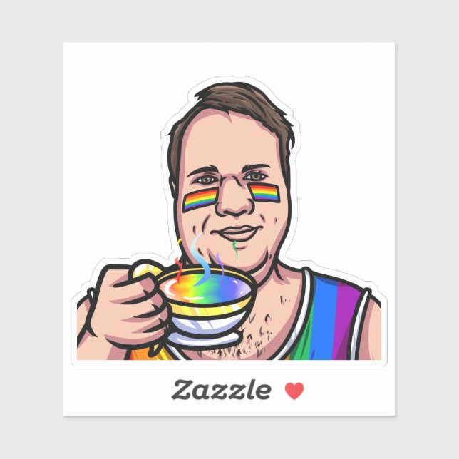 Sticker JoeMLyman Rainbow Mug (Feuille)