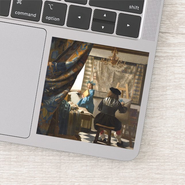 Sticker Johannes Vermeer - L'Allégorie de la Peinture (Détail)