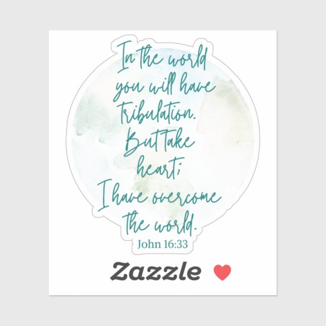 Sticker John 16:33 (Feuille)