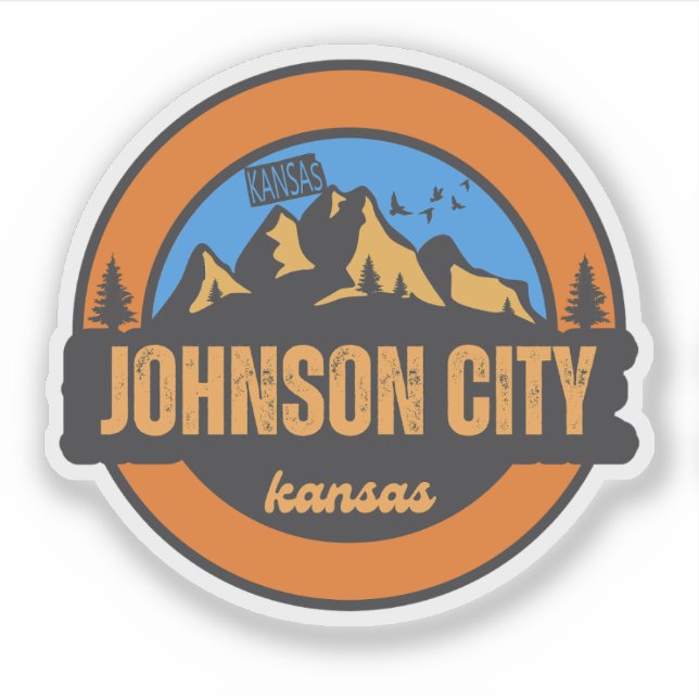 Sticker Johnson City, Kansas (Devant)