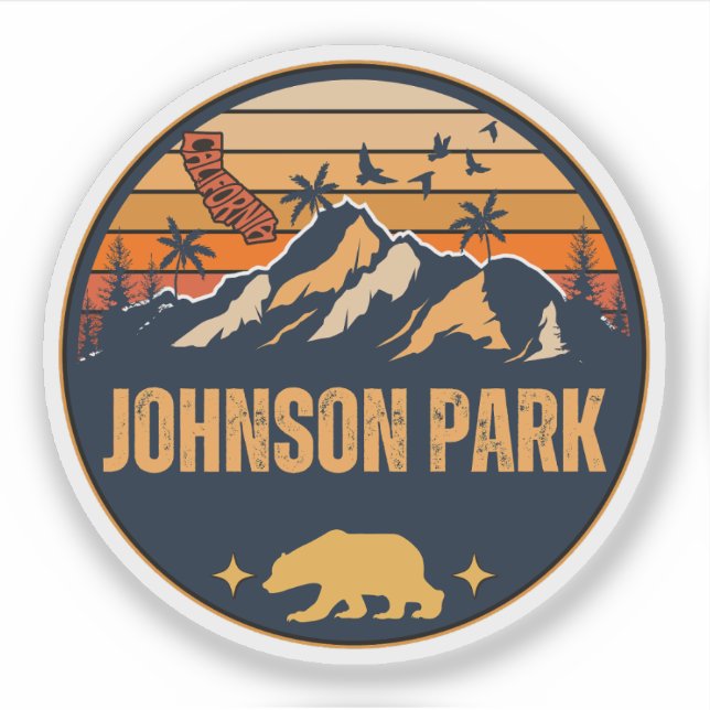 Sticker Johnson Park, Californie (Devant)
