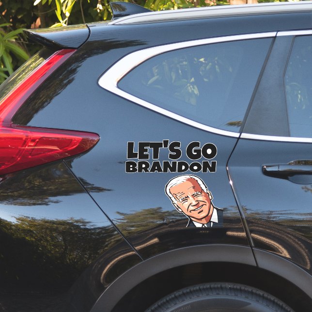 STICKER JOIE BIDEN BRANDON DIE-CUT STYLE BOÎTIER DE VOITUR (Coté voiture)