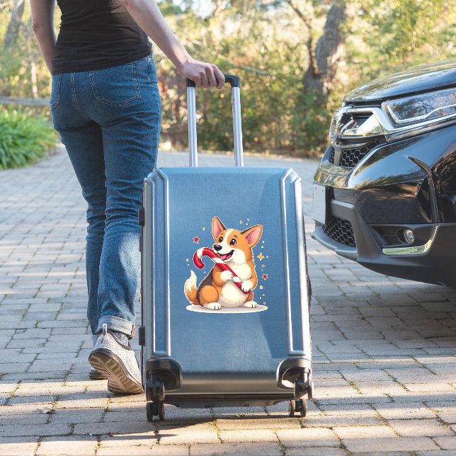 Sticker Joie de Corgi Candy Cane (Valise Insitu)