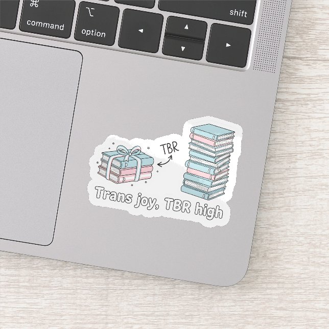 Sticker Joie Trans, TBR High – Fierté de lecture LGBTQ (Détail)