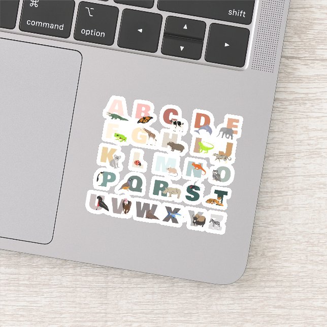Sticker Joli Alphabet ABC Animaux (Détail)