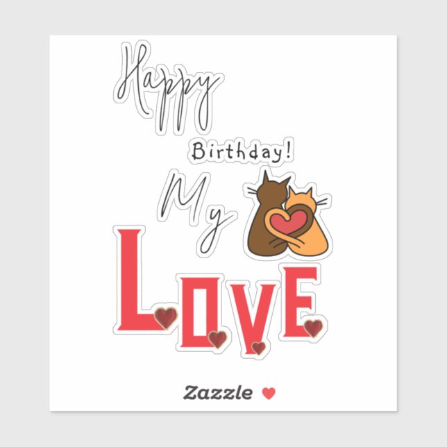 Sticker joli anniversaire (Feuille)