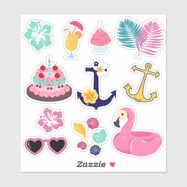 Sticker Joli Anniversaire Nautique (Feuille)