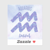 Joli Aquarius Astrologie Signal Personnalisé Viole