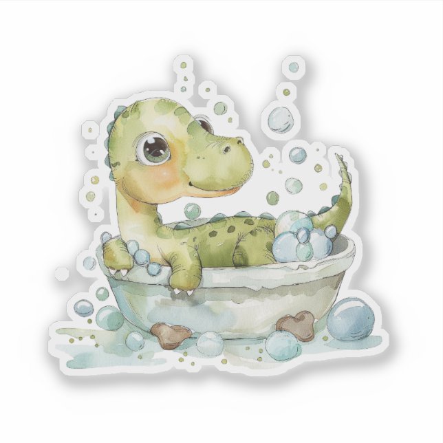 Sticker Joli bain de dino (Devant)