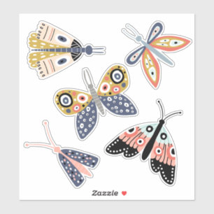 Sticker Joli bleu rose papillon papillon papillon papillon