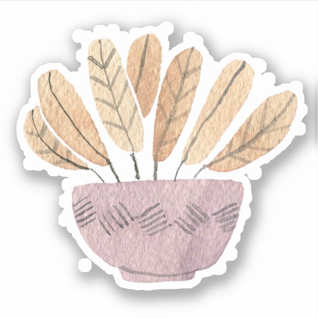 Sticker Joli Bohème Floral Pastel Violet (Devant)