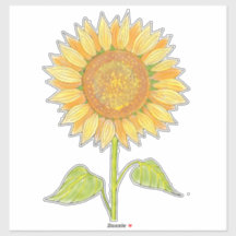 Joli Boho Art Aquarelle Jaune Tournesol