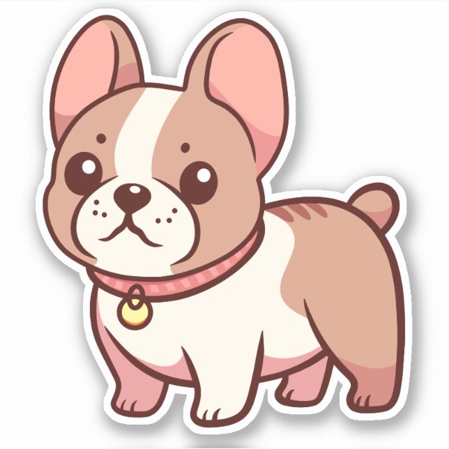 Sticker Joli Bouledogue Français  (Devant)